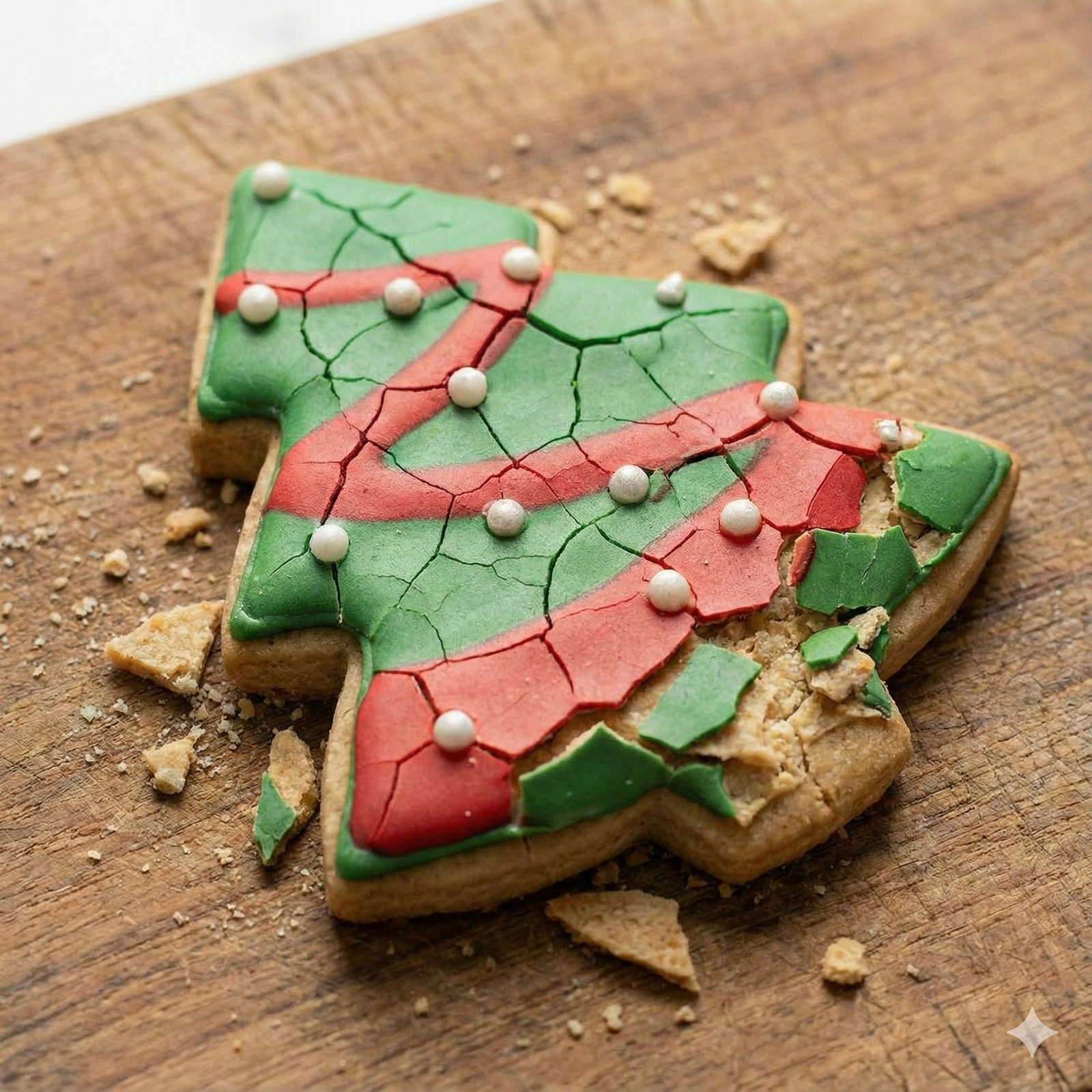 Biscoito com glacê rachado